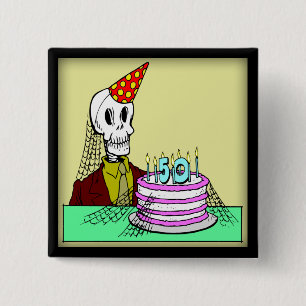 50. Geburtstags-Knopf Button