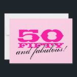 50. Geburtstags-Party Einladungen für Frauen<br><div class="desc">50. Geburtstags-Party Einladungen für Frauen Rosa 50 und fabelhaftes! Entwurf.</div>