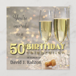 50. Geburtstags-Party - personalisierte Einladung