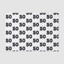 50. Geburtstags-Schwarzweiss-Muster