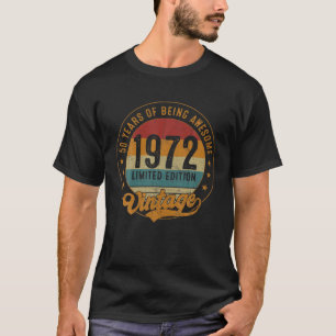 50. Geburtstagsdekoration Vintag 1972 50 Jahre alt T-Shirt