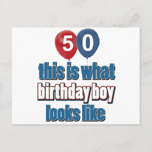 50. Geburtstagsdesigns Postkarte