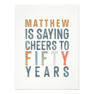 50. Geburtstagsfeier Fotodruck