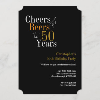 50. Geburtstagsfeier Prost und Bier Einladung