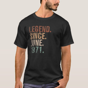 50. Geburtstagsfeier Seit Juni 1971 Vintag 50 Ye T-Shirt