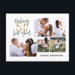 50 Geburtstagsfeiertage mit mehreren Fotos gut aus Feiertagspostkarte<br><div class="desc">50. Geburtstagsfeier für mehrere Fotos</div>