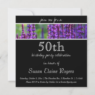 50. Geburtstagsfloral Einladung