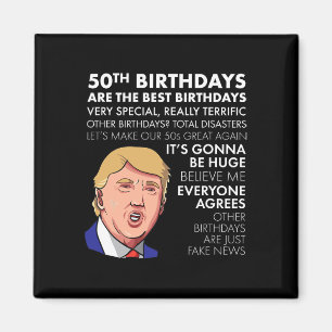 50. Geburtstagsgeschenk Funny Trump Zitat für Männ Magnet
