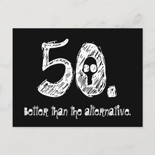 50. Geburtstagsgeschenk Postkarte (Vorderseite)