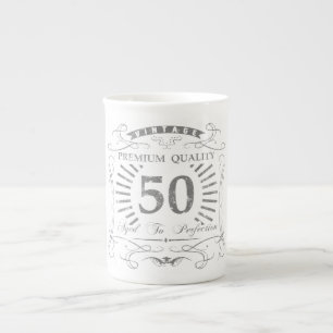 50. Geburtstagsgeschenk Prozellantasse