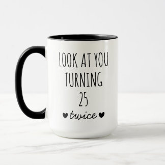 50. Geburtstagsgeschenk, schauen Sie, Sie drehen 2 Tasse