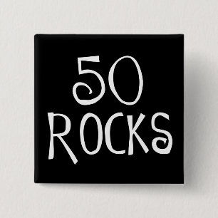 50. Geburtstagsgeschenke, 50 FELSEN Button