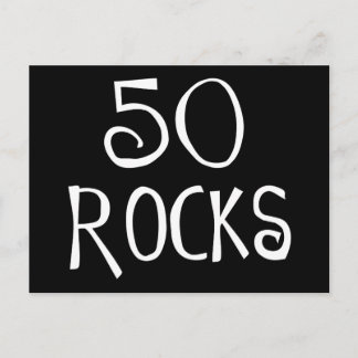 50. Geburtstagsgeschenke, 50 ROCKS Postkarte