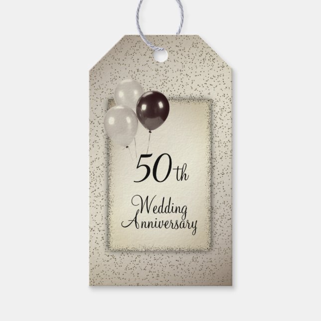 50. Geburtstagsgeschenke Geschenkanhänger (Vorderseite)