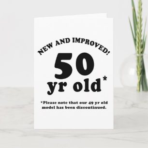50. Geburtstagsgeschenke Karte
