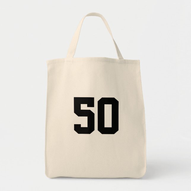 50. Geburtstagsgeschenktasche Tragetasche (Vorne)