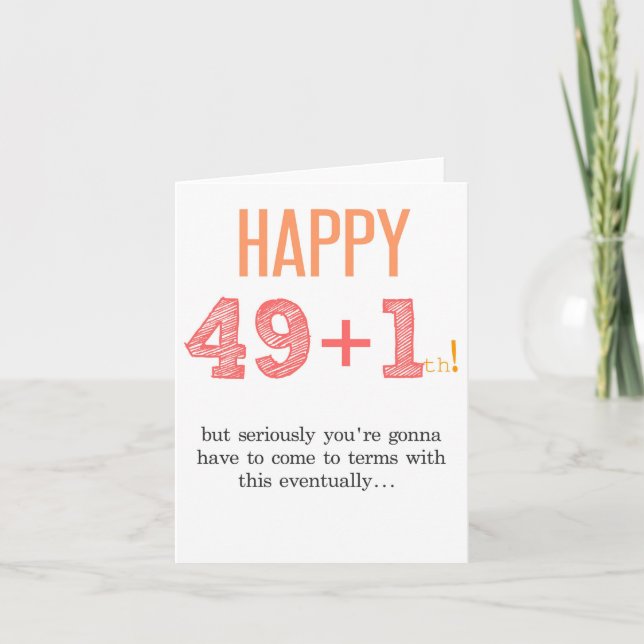 50. Geburtstagskarte Funny Karte (Vorderseite)