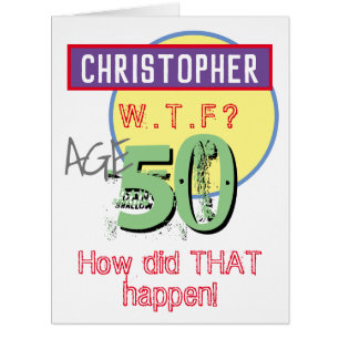 50. Geburtstagskarte - WTF Design