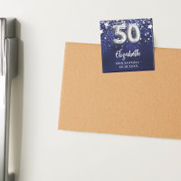 50. Geburtstagsnacht blaue Silberstars