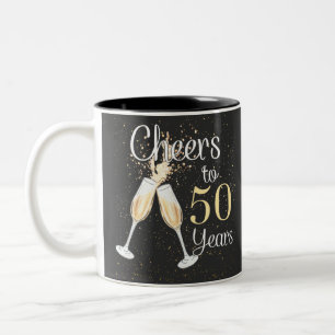 50. Geburtstagsparty bis 50 Jahre Zweifarbige Tasse