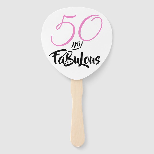 50. Geburtstagsparty Custom Pink Fächer (Vorderseite)