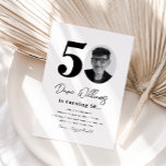 50. Geburtstagsparty Einladung | 50. Geburtstag<br><div class="desc">Minimalistisches 50. Foto Geburtstagseinladung. Bereit,  von dir personalisiert zu sein!</div>