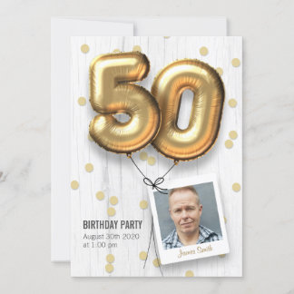 50. Geburtstagsparty Einladung Erwachsene Gold Bal