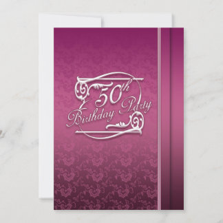 50. Geburtstagsparty Einladung Modern