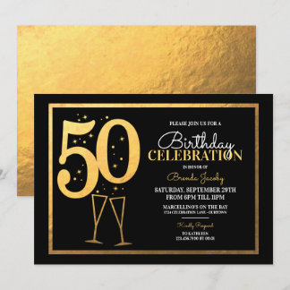 50. Geburtstagsparty Einladungen