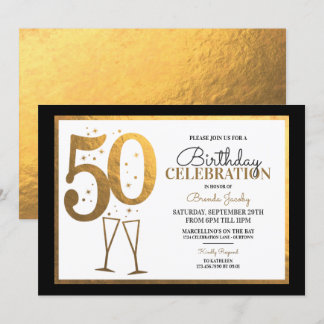 50. Geburtstagsparty Einladungen