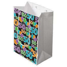 50. Geburtstagsparty Geschenktasche Mittlere Geschenktüte
