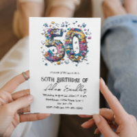 50 Geburtstagsparty I Rätsel Illustration