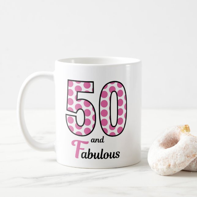 50. Geburtstagsparty Kaffeetasse (Mit Donut)