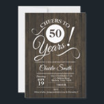 50. Geburtstagsparty mit Holzmuster Einladung<br><div class="desc">50. Geburtstagsparty Einladung mit Holzmuster. Bis 50 Jahre! Bitte schreiben Sie uns,  wenn Sie weitere Anpassungen benötigen.</div>