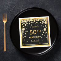 50. Geburtstagsparty schwarze Golddiamanten