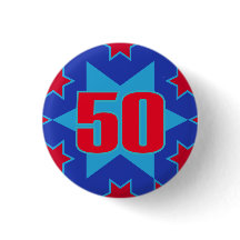 50. Geburtstagssternknopf/-Abzeichen