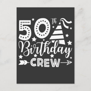 50. Geburtstagstruppe 50 Party Crew Postkarte