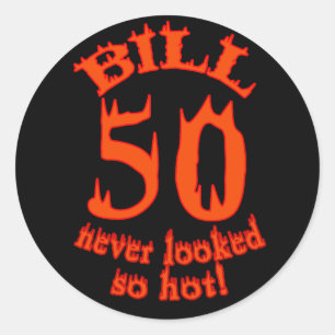50 gesucht so heiß nie nach BILL Runder Aufkleber