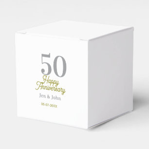 50. glücklicher Jahrestag Name Datum Silber Gold D Geschenkschachtel