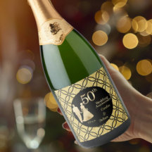 50. Gold Couple Wedding Anniversary Glitzer