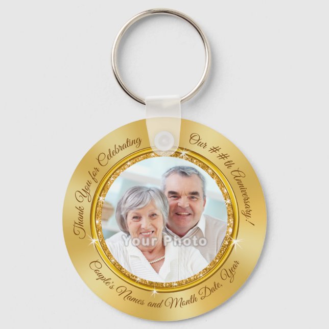 50. Gold Gastgeschenke, Foto Gastgeschenke Schlüsselanhänger (Vorderseite)