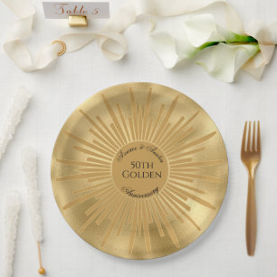 50. GOLDEN Hochzeitstag Pappteller