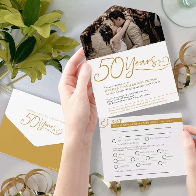 50. Golden Wedding Anniversary UAWG Foto All In One Einladung (Von Creator hochgeladen)