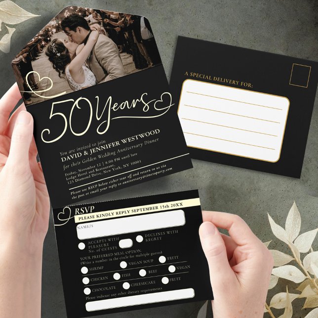 50. Golden Wedding Anniversary UAWG Foto All-in-One-Einladung (Von Creator hochgeladen)