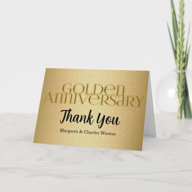 50. Goldene Hochzeit Dankeskarte (Vorderseite)