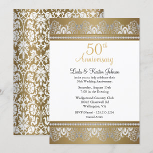 50. goldene Hochzeit   DIY Text Einladung
