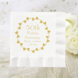 50. Goldene Hochzeit Jahrestag Ivy Wreath Serviette