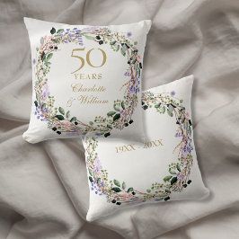50. Goldene Hochzeit Jubiläumsfeier Lavendel Flora Kissen