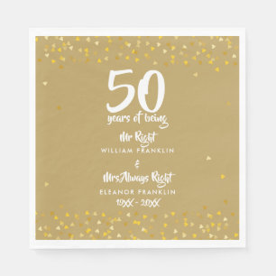 50. goldene Hochzeit Mr und Mrs Richtig Lustig Serviette