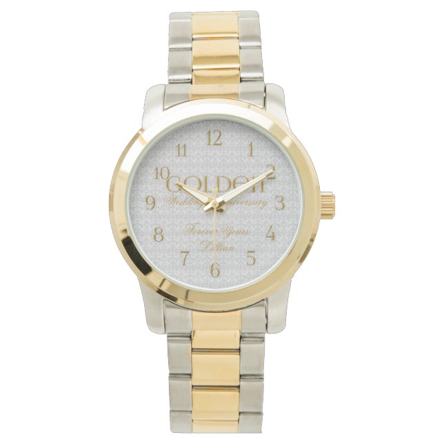 50. Goldene Hochzeit - Sonderuhr Armbanduhr (Vorderseite)